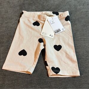 H&M Heart Print Toddler Kids Biker Shorts size 3T